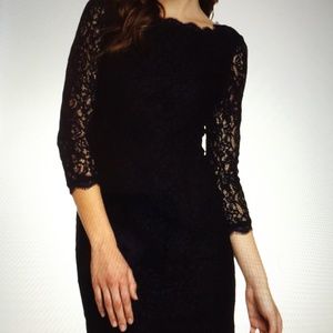 Classic Lace Dress Women’s 14P Taupe